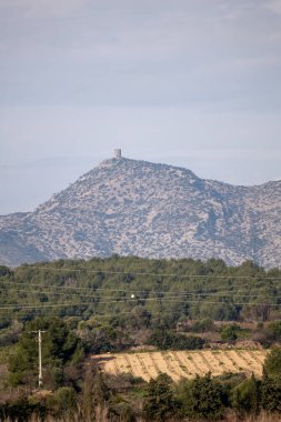 İspanya 'daki eski bir kasabanın manzarası