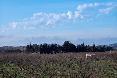 İtalya 'nın kırsal ve tarlalarının güzel manzarası