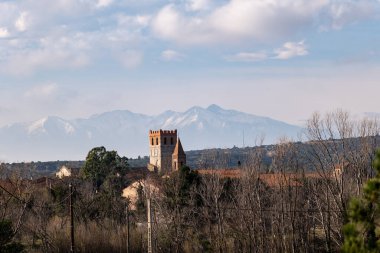 Santa Maria Kilisesi 'nin tepesinden manzara Santa Maria de la mar' da.