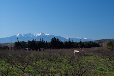 Dağlar vadisinin bahar manzarası