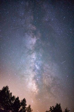 Yıldızlı ve samanyolu güzel gece gökyüzü