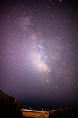 Gece gökyüzünde Samanyolu Galaksisi