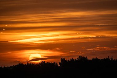 Renkli gün batımı gökyüzü arkaplanı