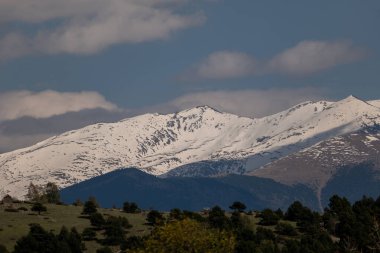 Sierra de la huela, Endülüs, Güney İspanya 'da karlı manzara