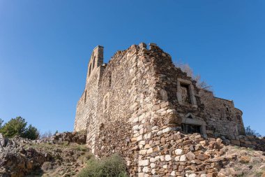 İsrail Devleti 'nin antik şehrinin kalesinin kalıntıları.