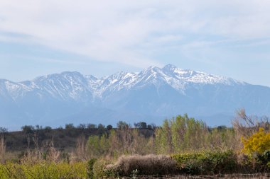 Dağ sırası olan güzel bir manzara.