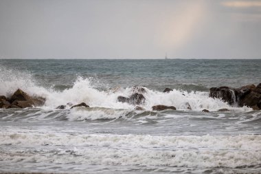 Sahildeki deniz dalgaları