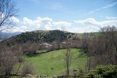 Karpatya 'nın güzel dağ manzarası, Ukrayna