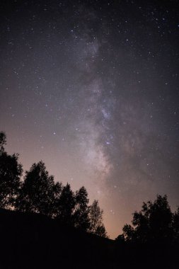 Güzel gece yıldızlı gökyüzü