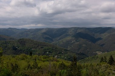 Monterosso köyünün Cinque Terre, İtalya manzarası.