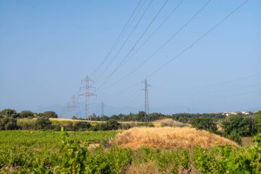 electricity tower in the countryside