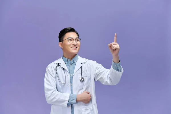 Doktor Doktor Fotokopi Alanı Reklam Alanı Olan Saydam Ekranı Işaret — Stok fotoğraf