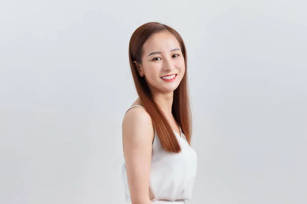 Jovem Bela Menina Asiática Com Sorriso Bonito Rosto — Fotografia de Stock