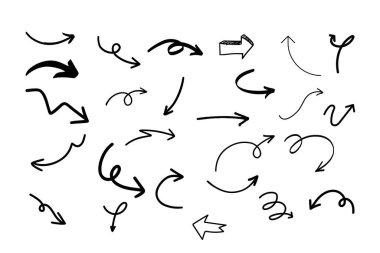 Set of Different Pointing Arrows - Arrow Shapes clipart