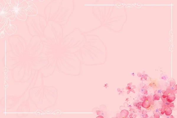 ピンクの花の背景デザイン ピンクの結婚式のスタイルの壁紙 — ストック写真