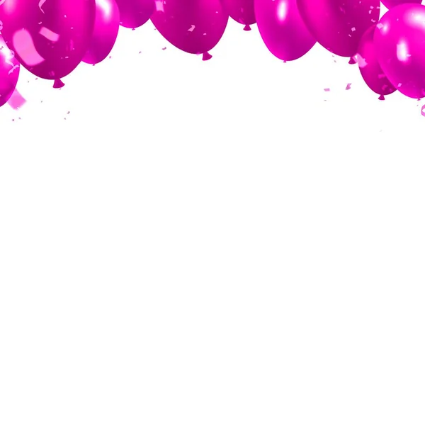 Pink Party Balloons Flying Μπαλόνια Εορτασμού Πετώντας — Φωτογραφία Αρχείου