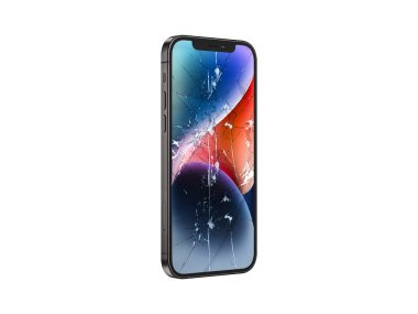Kırık Ekran Cep Telefonu - 3D Yapılandırılmış Ekran Telefonu - Parçalanmış Cam Cep Telefonu