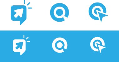 Modern SEO Logosu - Fare Tıklama Logosu - Arama Simgesi Tasarımı