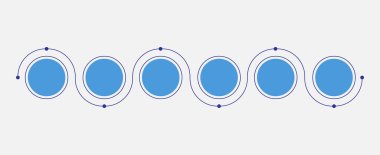 6 Seçenek Bilgi Tasarımı - Çember Şekli Tasarımı