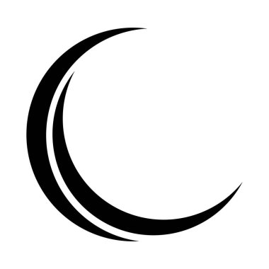 Yarım Ay Çemberi Şekli - Ay Simgesi Tasarımı