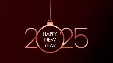 Happy New Year - 2025 New Year Design - New Year Modern Design clipart