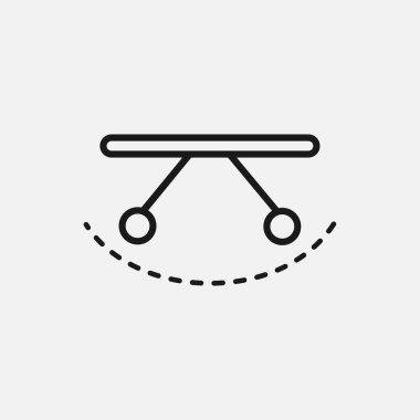 Sarkaç Şekli Salıncak Logo Sarkaç Konsepti - Sarkaç Logosu