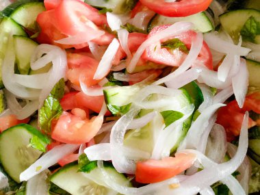 Sebze salataları kapanış görüntüsü - Salata Görünümü