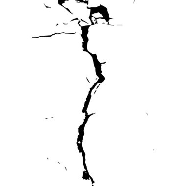 Beyaz Arkaplanda Siyah Çatlak ve Kırık Çizgiler Dokusu