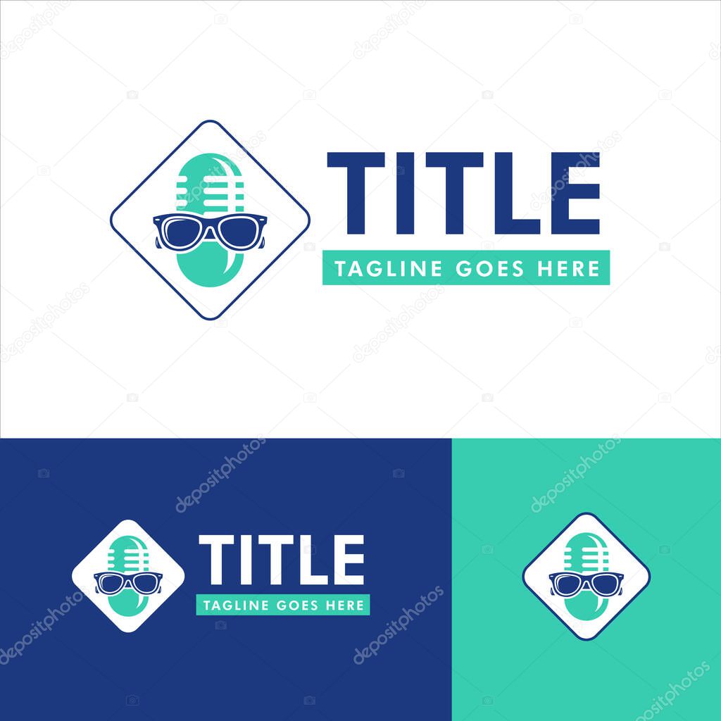 Mic Logo Design - Voiceover Agency Logo Design