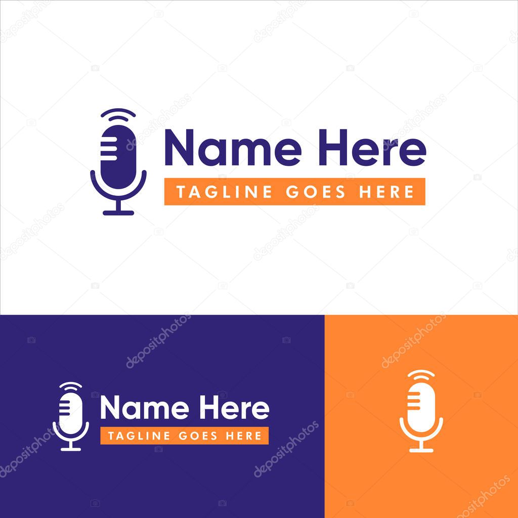 Voice Recording Logo Design - Voiceover Company Logo Design