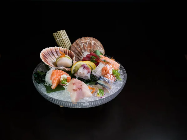 Японская Еда Суши Бенто Темпура Саке — стоковое фото