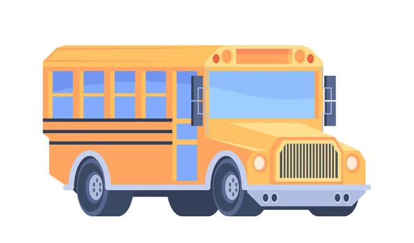 Schulbus Gelbes Fahrzeug Für Den Transport Von Kindern Isoliert Auf — Stockvektor
