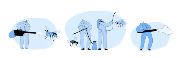 Ορισμός Pest Control Insects Εξόντωση Επαγγελματική Υπηρεσία Χαρακτήρες Hazmat Ομοιόμορφη — Διανυσματικό Αρχείο