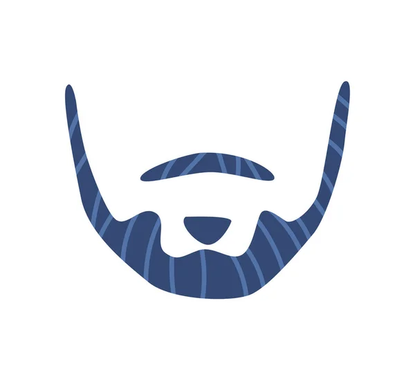 Mustache Beard Isolated White Background Barbershop Cutting Grooming Service Emblem — Διανυσματικό Αρχείο
