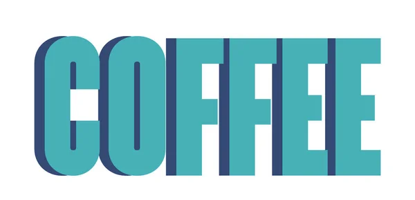 Смілива Типографія Artwork Featuring Word Coffee Creative Font Style Реклами — стоковий вектор
