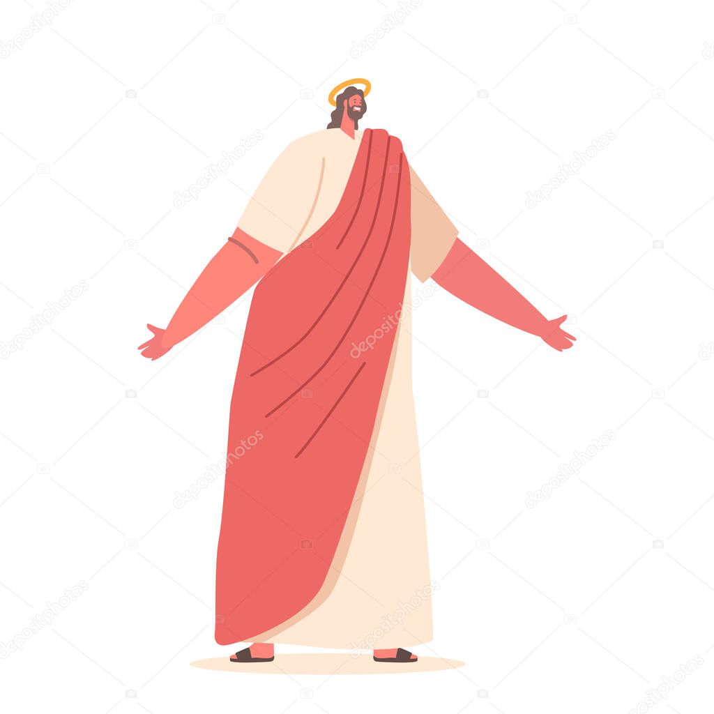 Vettoriale stockGesù Cristo Con Braccia Tese Come Simbolo Accoglienza Amore  Potente di ©vectorlab #649241344, image size:1024x1024