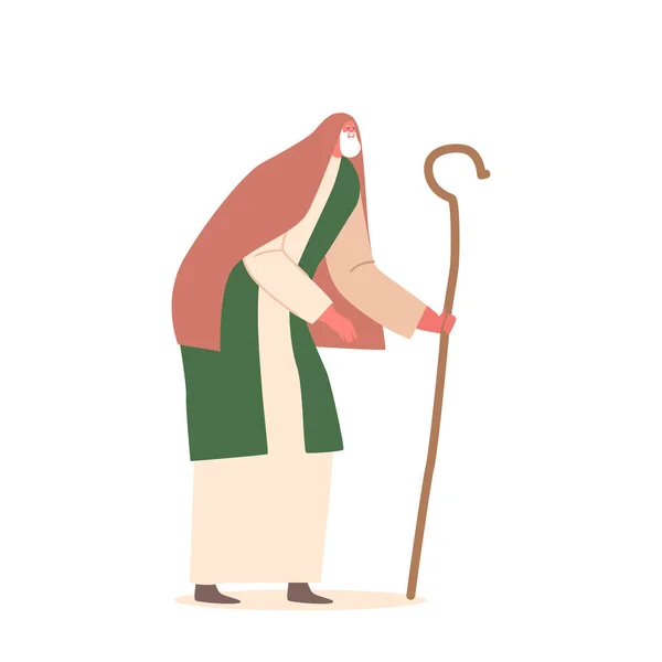 Bărbat Israelit Vârstă Barbă Îmbrăcăminte Tradițională Cap Care Acoperă Înălțimea — Vector de stoc