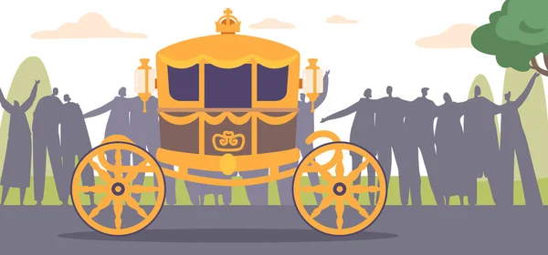 Μετάδοση Του Monarch Carriage Κομψά Κινείται Μέσα Από Την Πολυσύχναστη — Διανυσματικό Αρχείο