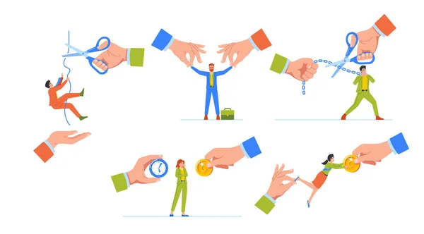Concept Affaires Entreprise Attire Les Employés Talentueux Loin Leurs Concurrents — Image vectorielle