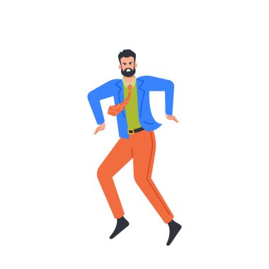 Gergin İfadeli İşadamı Karakteri, Zorlu Kaş, Kararlı Bakış, Kararlı Savaşan Ruh, Kararlı, İddialı Duruş, Dayanıklılık Gösteren, Zorlukların Üstesinden Gelen. Çizgi film Vektör İllüstrasyonu