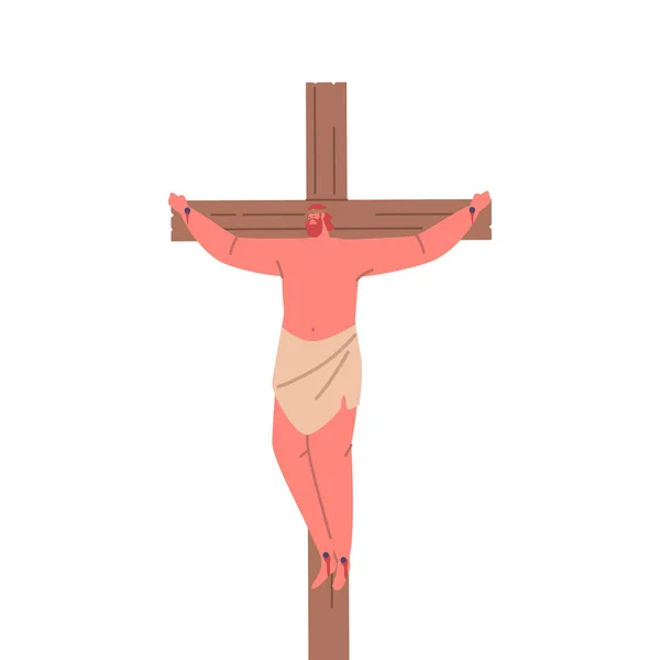 Personaje Dismas Conocido Como Buen Ladrón Fue Crucificado Junto Jesús — Vector de stock