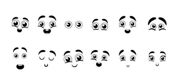 Reizvolles Set Bezaubernder Emojis Perfekt Eine Breite Palette Von Emotionen — Stockvektor