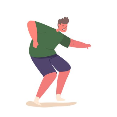 Neşeli Çocuk Karakteri, Enerji ve Neşe dolu, koşmak, zıplamak, gülmek ve dünyayı keşfetmek gibi çeşitli aktivitelere katılıyor. Çizgi film İnsanları Vektör İllüstrasyonu