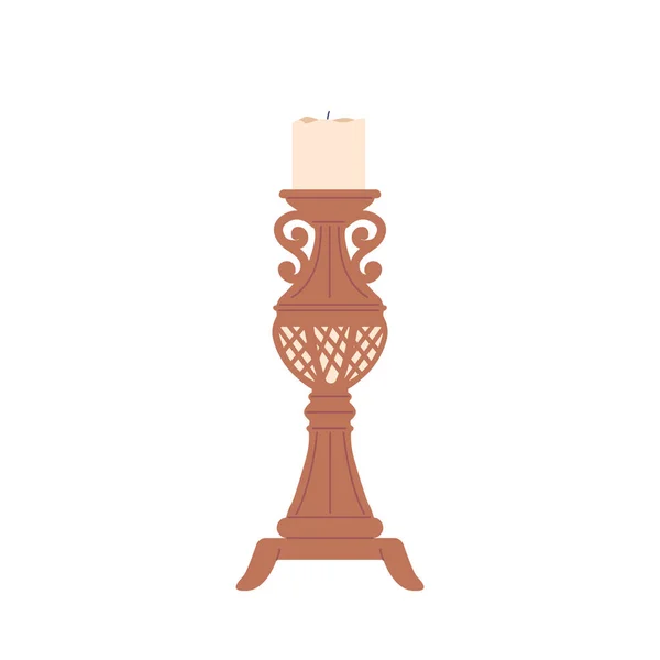 Elegant Candleholder Exuding Sophistication Featuring Sleek Design Crafted High Quality — Stock Vector