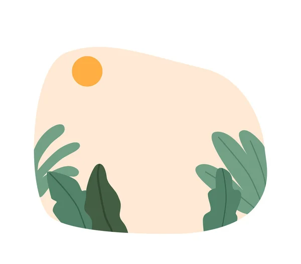 Зелені Листки Заповнюють Ландшафт Тепле Сонце Сяє Вниз Створюючи Мальовничу — стоковий вектор