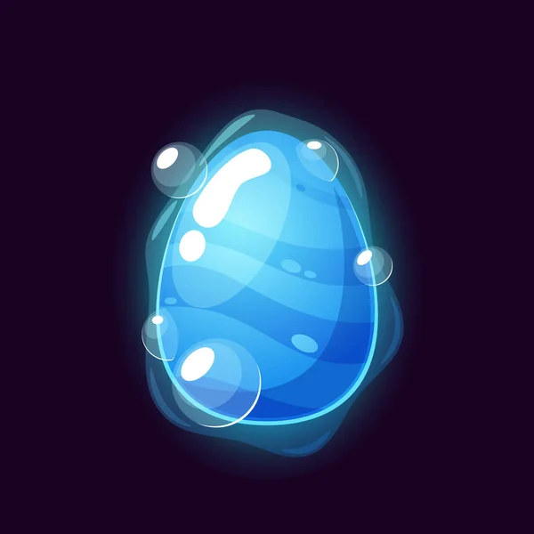 Cartoon Vector Fantastic Egg Marvel Nature Exquisite Creation Bubbles Transparent — Stock Vector