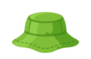 Yaz Tekstil Panama Şapkası Hafif Sıklet Konforu 'nu klasik stille birleştiriyor, Hava ve Hava Durumu için Solunabilir Malzemeler sunuyor, Güneş' i koruyor. Çizgi film Vektör İllüstrasyonu