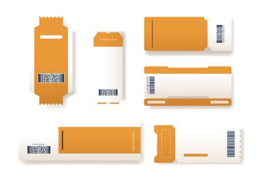 Bilet Şablonları Tasarım ve Amaçla Değişti. Film, Etkinlik, Konser, Parti, Tiyatro ya da Gösteri için Boş Kupon Makbuzları. Antika ve Modern Düzen. Giriş, giriş, geçiş biletleri. Vektör Grafikleri Ayarlandı