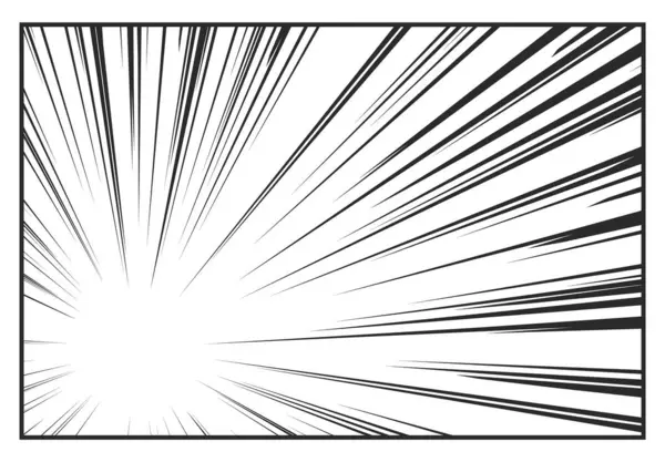 Manga Radial Speed Lines Voor Komisch Effect Motion Force Action — Stockvector