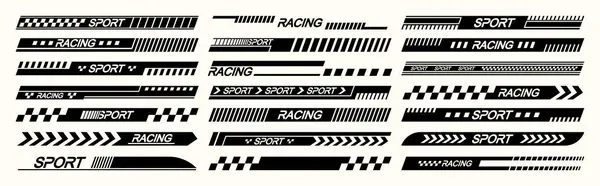 Sport Car Stickers Feature Vector Ontwerpen Embodying Speed Racing Automotive — Stockvector